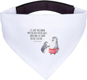 Produktbild von Mr. & Mrs. Panda Hundehalstuch Pinguin mit Kind Weiß