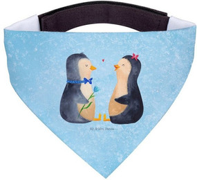 Produktbild von Mr. & Mrs. Panda Hundehalstuch Pinguin Pärchen Eisblau