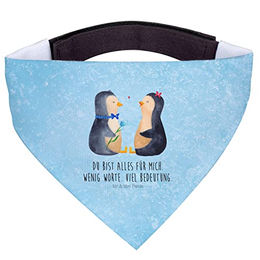 Mr. & Mrs. Panda Hundehalstuch Pinguin Pärchen Eisblau – Bild 1 von 7