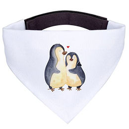Mr. & Mrs. Panda Hundehalstuch Pinguin umarmen Weiß – Bild 1 von 4