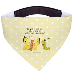 Mr. & Mrs. Panda Hundehalstuch Raupe Schmetterling Gelb Pastell – Bild 1 von 7