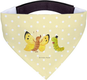 Produktbild von Mr. & Mrs. Panda Hundehalstuch Raupe Schmetterling Gelb Pastell
