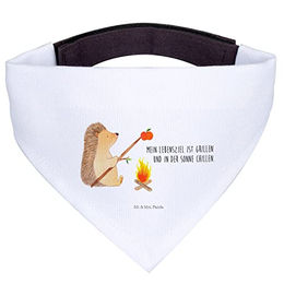 Mr. & Mrs. Panda Hundehalstuch S Igel Grillen - Weiß – Bild 1 von 5