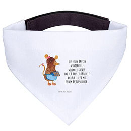 Mr. & Mrs. Panda Hundehalstuch S - Weiß - Maus Kekse Motiv – Bild 1 von 5