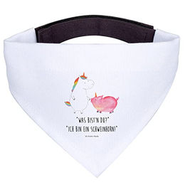 Mr. & Mrs. Panda Hundehalstuch Schweinhorn Einhorn Weiß – Bild 1 von 6