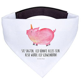 Mr. & Mrs. Panda Hundehalstuch Schweinhorn Einhorn Weiß M Polyester – Bild 1 von 6