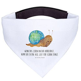 Produktbild von Mr. & Mrs. Panda Hundehalstuch Sir Schneckalot - Weiß - Polyester