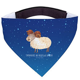 Mr. & Mrs. Panda Hundehalstuch Sternzeichen Widder - Sternenhimmel Blau – Bild 1 von 6