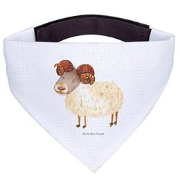 Mr. & Mrs. Panda Hundehalstuch Sternzeichen Widder Weiß – Bild 1 von 6