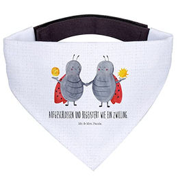 Mr. & Mrs. Panda Hundehalstuch Sternzeichen Zwilling Weiß – Bild 1 von 6