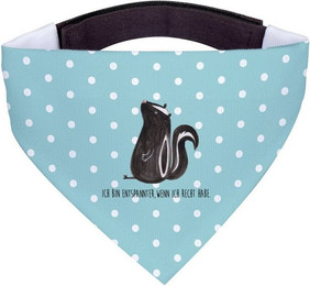 Produktbild von Mr. & Mrs. Panda Hundehalstuch Stinktier Türkis Pastell klein