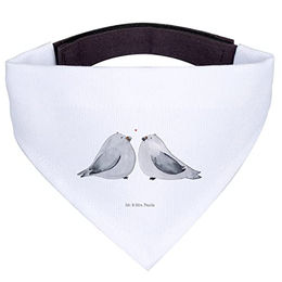 Mr. & Mrs. Panda Hundehalstuch Turteltauben Liebe Weiß – Bild 1 von 4