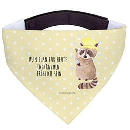 Mr. & Mrs. Panda Hundehalstuch Waschbär Gelb Pastell – Bild 1 von 5