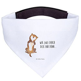 Mr. & Mrs. Panda Hundehalstuch Weiß für kleine Hunde – Bild 1 von 6