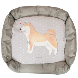 Mr. & Mrs. Panda Tierbett Akita Inu Lebensretter - Grau Pastell – Bild 1 von 7
