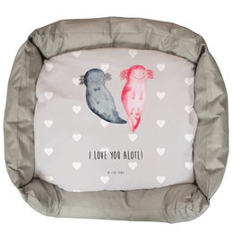 Mr. & Mrs. Panda Tierbett Axolotl Liebe - Grau Pastell – Bild 1 von 7