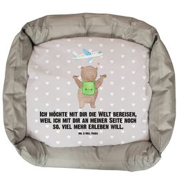 Mr. & Mrs. Panda Tierbett Bär Flugzeug - Grau Pastell – Bild 1 von 7