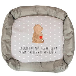 Mr. & Mrs. Panda Tierbett Bär Morgenkaffee - Grau Pastell – Bild 1 von 7