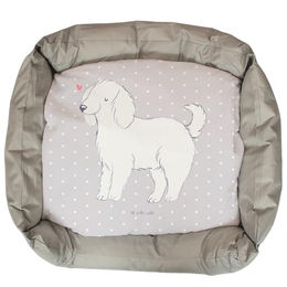 Mr. & Mrs. Panda Tierbett Bologneser Lebensretter - Grau Pastell – Bild 1 von 7