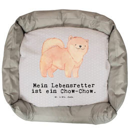 Mr. & Mrs. Panda Tierbett Chow-Chow Lebensretter - Grau Pastell – Bild 1 von 7