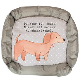 Mr. & Mrs. Panda Tierbett Dackel Kurzhaardackel Moment - Grau Pastell – Bild 1 von 7