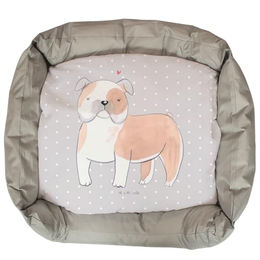 Mr. & Mrs. Panda Tierbett Englische Bulldogge Lebensretter - Grau Pastell – Bild 1 von 7