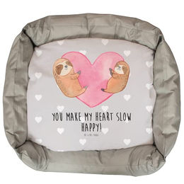 Mr. & Mrs. Panda Tierbett Faultiere Herz - Grau Pastell – Bild 1 von 7