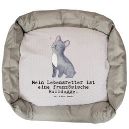 Mr. & Mrs. Panda Tierbett Französische Bulldogge Lebensretter - Grau Pastell – Bild 1 von 7
