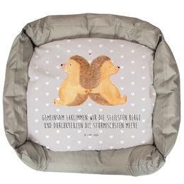 Mr. & Mrs. Panda Tierbett Igel händchenhaltend - Grau Pastell – Bild 1 von 7