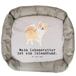 Mr. & Mrs. Panda Tierbett Islandhund Lebensretter - Grau Pastell – Bild 1 von 7