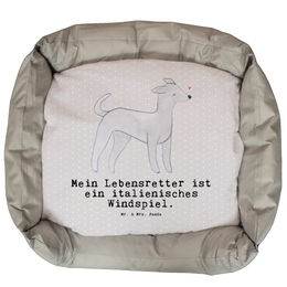 Mr. & Mrs. Panda Tierbett Italienisches Windspiel Lebensretter - Grau Pastell – Bild 1 von 7