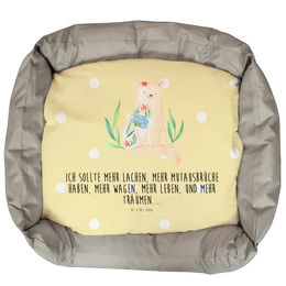 Mr. & Mrs. Panda Tierbett Katze Blumen Gelb Pastell – Bild 1 von 7