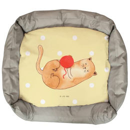 Mr. & Mrs. Panda Tierbett Katze Wolle Gelb Pastell – Bild 1 von 7