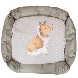Mr. & Mrs. Panda Tierbett Langhaar Collie Lebensretter - Grau Pastell – Bild 1 von 7