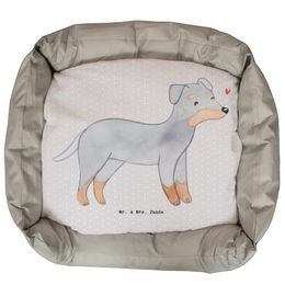 Mr. & Mrs. Panda Tierbett Manchester Terrier Lebensretter - Grau Pastell – Bild 1 von 7