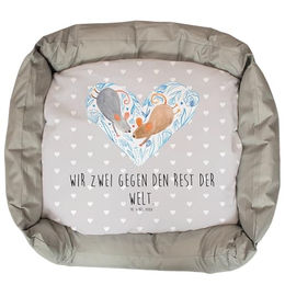 Mr. & Mrs. Panda Tierbett Mäuse Herz - Grau Pastell – Bild 1 von 7