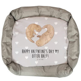 Mr. & Mrs. Panda Tierbett Otter Valentine - Grau Pastell – Bild 1 von 7