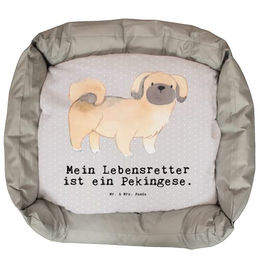 Mr. & Mrs. Panda Tierbett Pekingese Lebensretter - Grau Pastell – Bild 1 von 7
