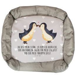 Mr. & Mrs. Panda Tierbett Pinguin Liebe - Grau Pastell – Bild 1 von 7