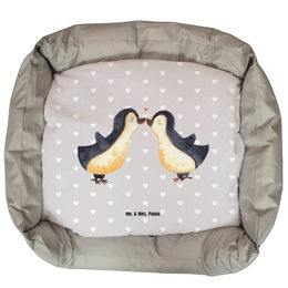 Mr. & Mrs. Panda Tierbett Pinguin Liebe - Grau Pastell – Bild 1 von 7