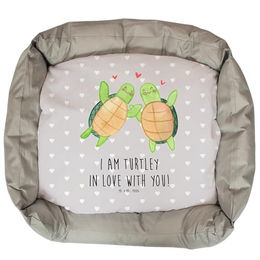 Mr. & Mrs. Panda Tierbett Schildkröten Paar - Grau Pastell – Bild 1 von 7