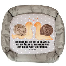 Mr. & Mrs. Panda Tierbett Schnecken Liebe - Grau Pastell – Bild 1 von 7