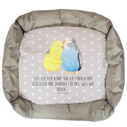 Mr. & Mrs. Panda Tierbett Wellensittich Liebe - Grau Pastell – Bild 1 von 7