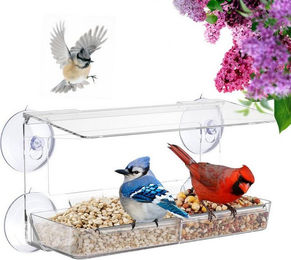 Produktbild von MrCrafts Fenster-Vogelfutterstation transparent