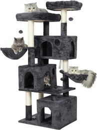 Produktbild von MSMASK Kratzbaum Katzenbaum mit 2 Plattformen und 3 Katzenhöhlen
