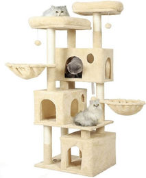 Produktbild von MSMASK Kratzbaum Katzenbaum mit 2 Plattformen und 3 Katzenhöhlen