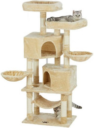 Produktbild von MSMASK Kratzbaum Katzenbaum mit großer Höhle und Sisal-Stämmen