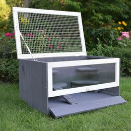 Produktbild von Mucola Kleintierkäfig Kleintierstall Hamsterkäfig Gehege Mäusekäfig Rattenkäfig, inkl. Haus, Trinkflaschenhalterung und Rampe