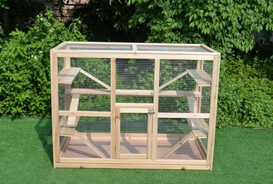 Produktbild von Mucola Kleintierkäfig XXL Villa aus Holz und verzinktem Drahtgitter