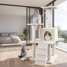 Produktbild von Mucola Kratzbaum 121 cm Beige Katzenbaum